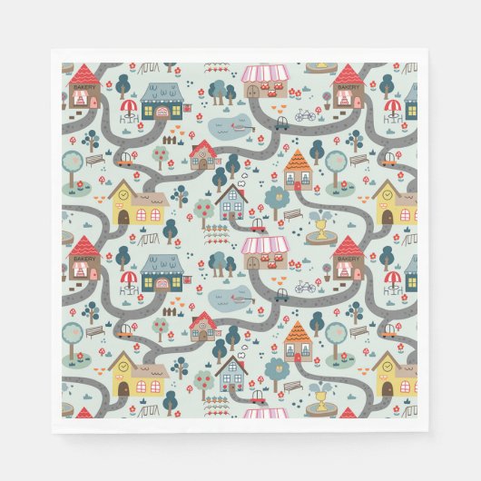 Kartenpapier Napkins Serviette (Vorderseite)