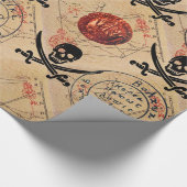 KARTENPARKPLATZ FÜR SKULTUR UND SCHWERTER, PIRATEN GESCHENKPAPIER (Ecke)