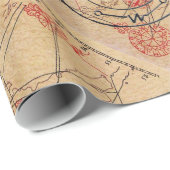 KARTENPARKPLATZ FÜR SKULTUR UND SCHWERTER, PIRATEN GESCHENKPAPIER (Rolleneckpunkt)