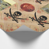 KARTENPARKPLATZ FÜR SKULTUR UND SCHWERTER, PIRATEN GESCHENKPAPIER (Ecke)