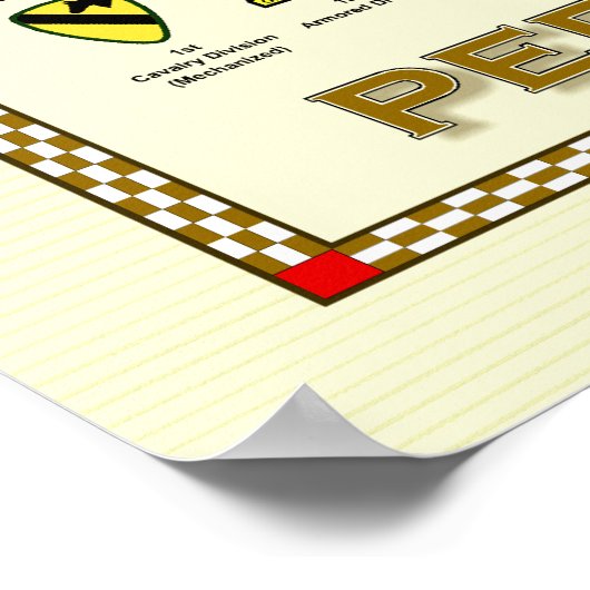 Kartenposter des Persischen Golfkriegs Poster (Ecke)