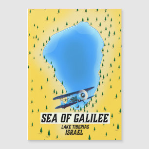Kartenposter See Genezareth Israel Magnetkarte