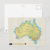 KARTENPOSTKARTEN ♥ Australien Postkarte (Vorne/Hinten)