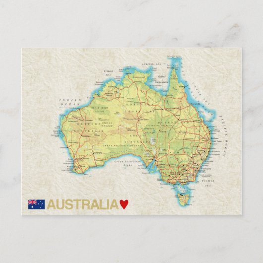 KARTENPOSTKARTEN ♥ Australien Postkarte (Vorderseite)