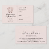 Kartenreflexzonenmassage WELLNESS-CENTER Rosa Terminkarte (Vorne/Hinten)