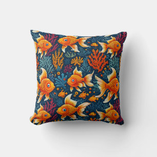 Kartenroter Fisch Kissen