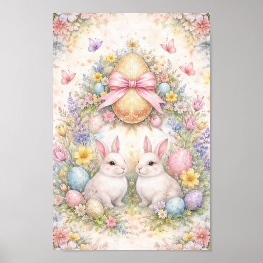 Kartenrückseite (Figuratives Oster-Tarotdeck) Poster (Vorne)