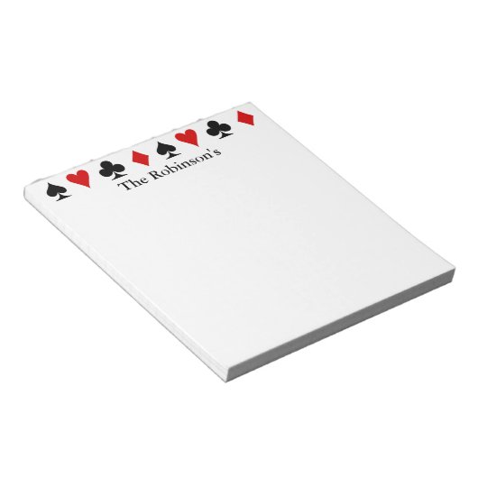 Kartensatz ~ Personalisiert Notizblock (angewinkelt)