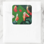 Kartenspiel 1988 quadratischer aufkleber (Tasche)