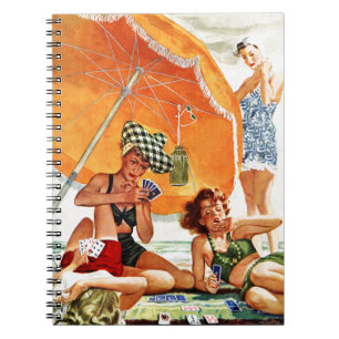 Kartenspiel am Strand durch Alex Ross Notizblock