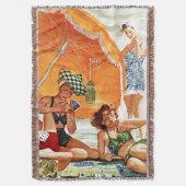 Kartenspiel am Strand von Alex Ross Decke (Vorderseite Vertikal)