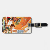 Kartenspiel am Strand von Alex Ross Gepäckanhänger (Vorderseite horizontal)