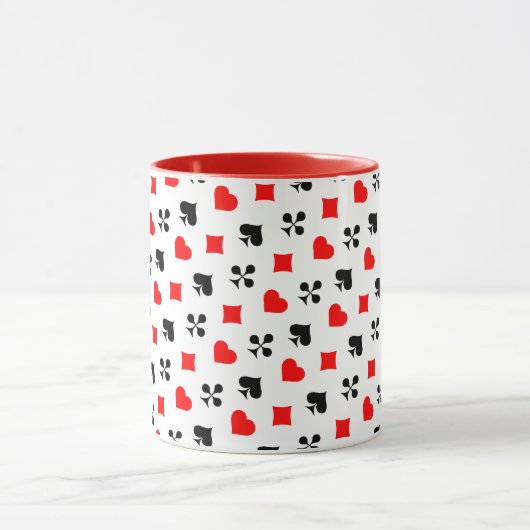 Kartenspiel Anzug Poker oder Kartenspiel Tasse (Zentrum)