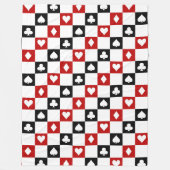 Kartenspiel-Anzug-Spielraum-Decke Fleecedecke (Vorderseite)