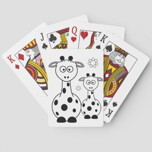 Kartenspiel-Deck-Farbenspiel Giraffe Spielkarten (Rückseite)