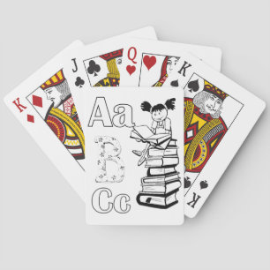 Kartenspiel-Deck-Farbgebung Leseschule Spielkarten