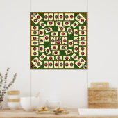 Kartenspiel der sechs Generationen - Genealogische Poster (Küche)