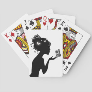Kartenspiel der weißen Schmetterlinge Spielkarten