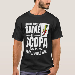 Kartenspiel-Enthusiast Spieler Einmal Italienische T-Shirt
