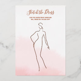 Kartenspiel für ein Brautparty. Folieneinladung