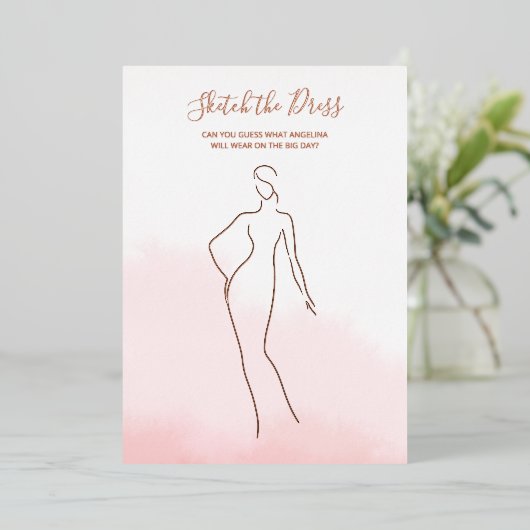 Kartenspiel für ein Brautparty. Folieneinladung (Stehend vorne)