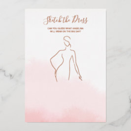 Kartenspiel für ein Brautparty. Folieneinladung