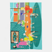 Kartenspiel-Geschirrtuch der Retro Frauen Handtuch (Vertikal)