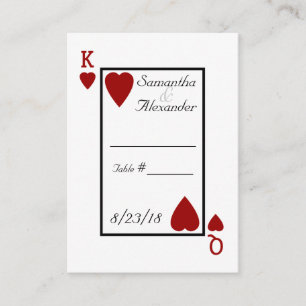 Kartenspiel King/Queen Table-Platzkarten Platzkarte