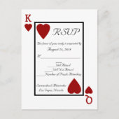Kartenspiel King/Queen UAWG Reply Postcard Einladungspostkarte (Vorderseite)