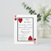 Kartenspiel - König/Königin Save the Date (Stehend Vorderseite)