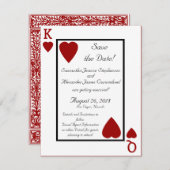 Kartenspiel - König/Königin Save the Date (Vorne/Hinten)