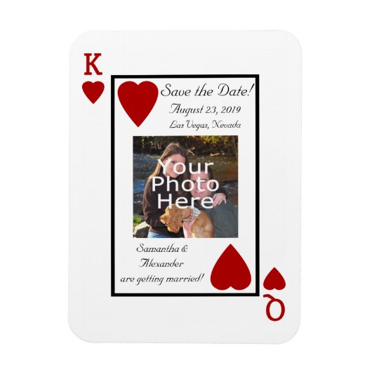 Kartenspiel König/Königin Sichern des Datumsmagnet Magnet (Vertikal)