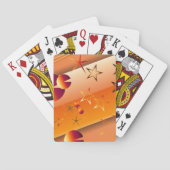 Kartenspiel mit orangefarbenem abstraktem Design Spielkarten (Rückseite)