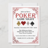 Kartenspiel Night Poker Party Einladung (Vorderseite)