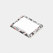 Kartenspiel Pattern Casino Thema Post-it Klebezettel (angewinkelt)