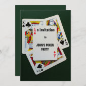 Kartenspiel Poker Party Einladung (Vorne/Hinten)