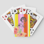 Kartenspiel Viktorianische Frau Blumengestelle Spielkarten (Rückseite)