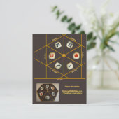 Kartenspiel-Würfelspinner Einladung (Stehend Vorderseite)