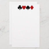 Kartenspielbriefpapier Briefpapier (Vorne/Hinten)