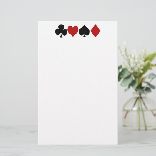Kartenspielbriefpapier Briefpapier (Stehend Vorderseite)