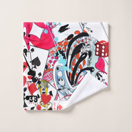 Kartenspiele Badhandtuch Set (Waschlappen)