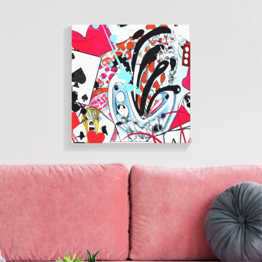 Kartenspiele Leinwanddruck (Insitu (Wohnzimmer))