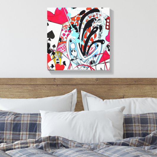 Kartenspiele Leinwanddruck (Insitu (Schlafzimmer))