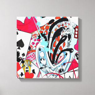 Kartenspiele Leinwanddruck