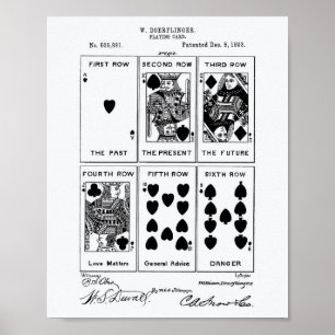 Kartenspielen 1893 Weißbuch über Patentkunst Poster