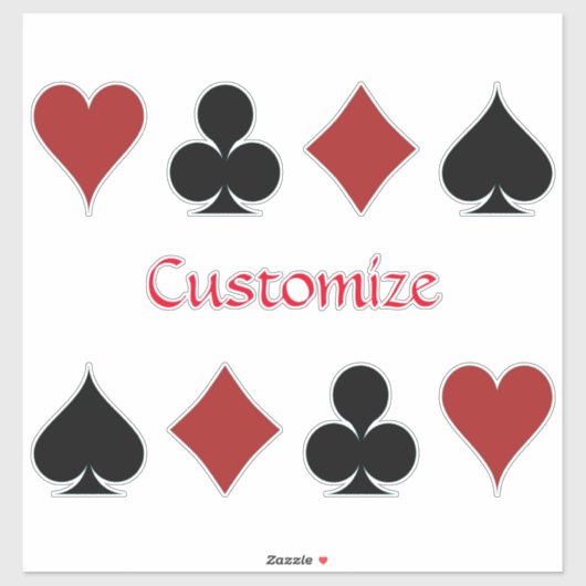 Kartenspielen Anzug Thunder_Cove Aufkleber (Blatt)