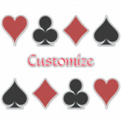 Kartenspielen Anzug Thunder_Cove Aufkleber (Vorderseite)