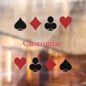 Kartenspielen Anzug Thunder_Cove Fensteraufkleber (Blatt 2)