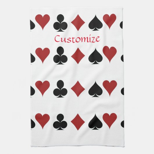 Kartenspielen Anzug Thunder_Cove Geschirrtuch (Vertikal)