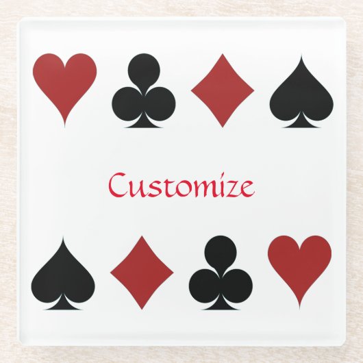 Kartenspielen Anzug Thunder_Cove Glasuntersetzer (Vorderseite)